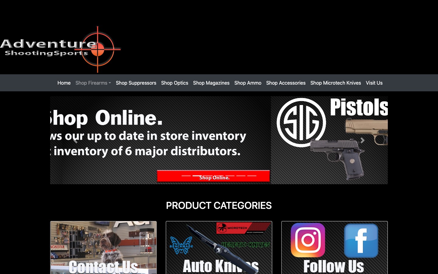The current homepage